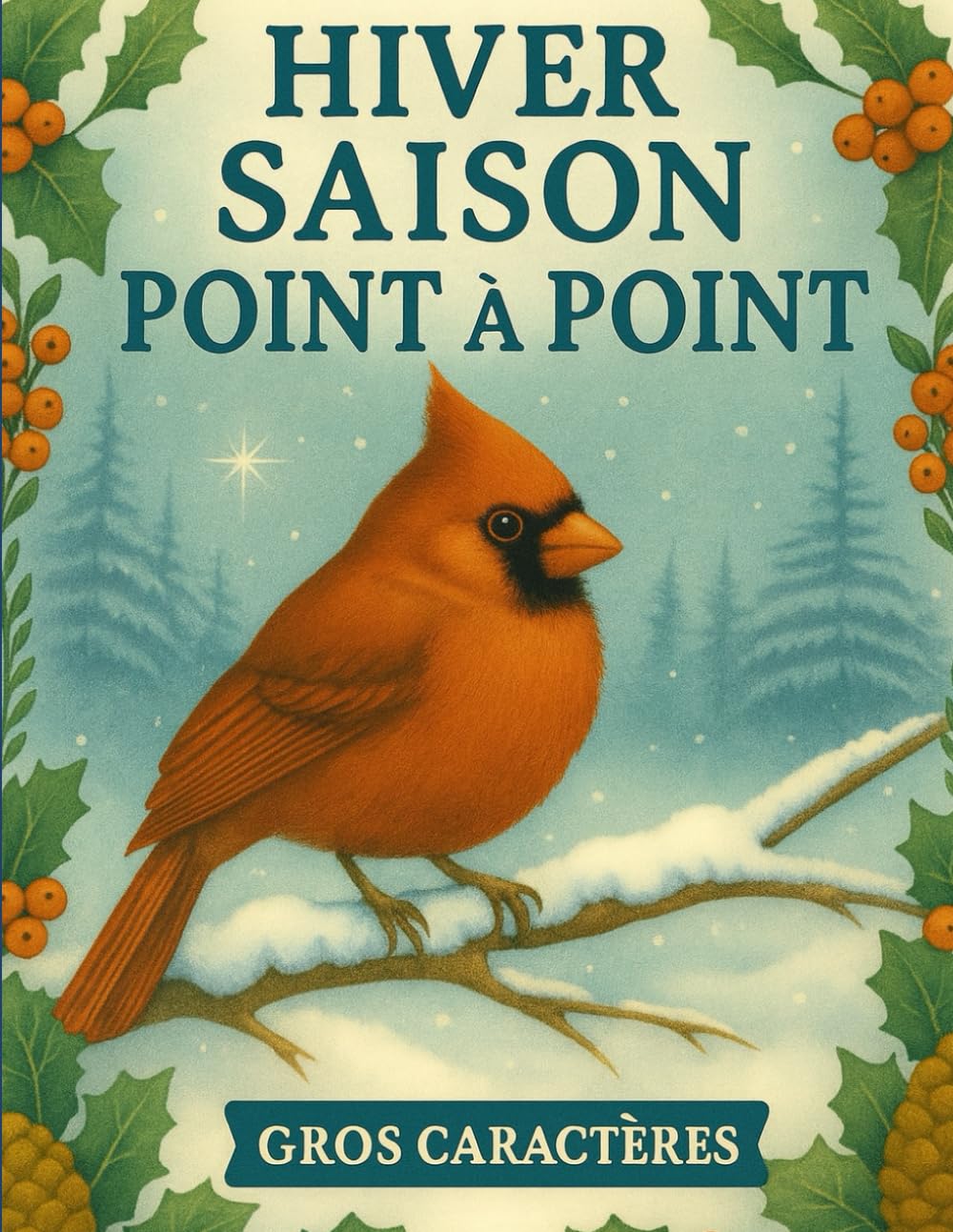 Hiver Saison Point à Point: Points à Relier en Gros Caractères pour Adultes et Seniors book
