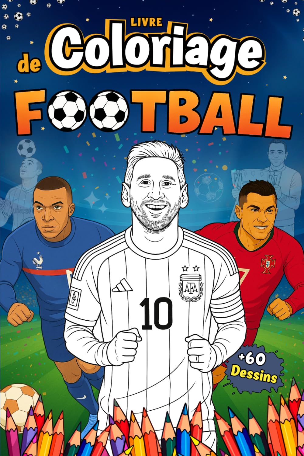 Livre de Coloriage Football: 60 Pages à Colorier | Stars de foot, Logos de Grands Clubs, Maillots et 2 Bonus Surprises | Pour Enfants, Ados et ... Ballon Rond | Éducatif, Inspirant et Amusant. book