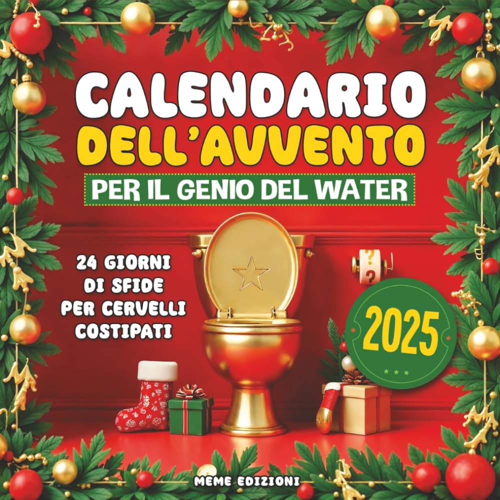 CALENDARIO DELL’ AVVENTO PER IL GENIO DEL WATER: 24 Giorni di Sfide Per Cervelli Costipati | Regali Stupidi e Divertenti per Lui (Marito, Amico, Collega, Fidanzato), Secret Santa e Natale Lifestyle