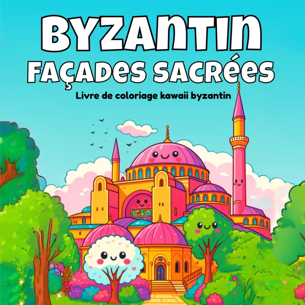 Byzantin, Façades sacrées: Livre de coloriage kawaii byzantin book