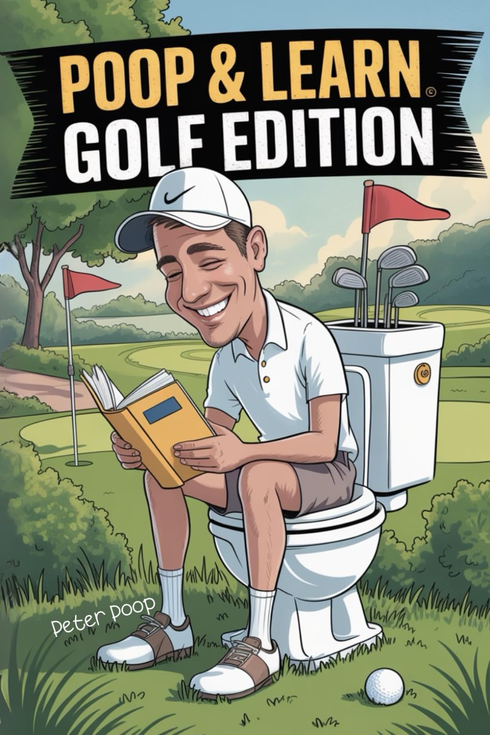 Poop & Learn Golf Edition: The Ultimate Bathroom Caddy for Golfers Leisure & Fun