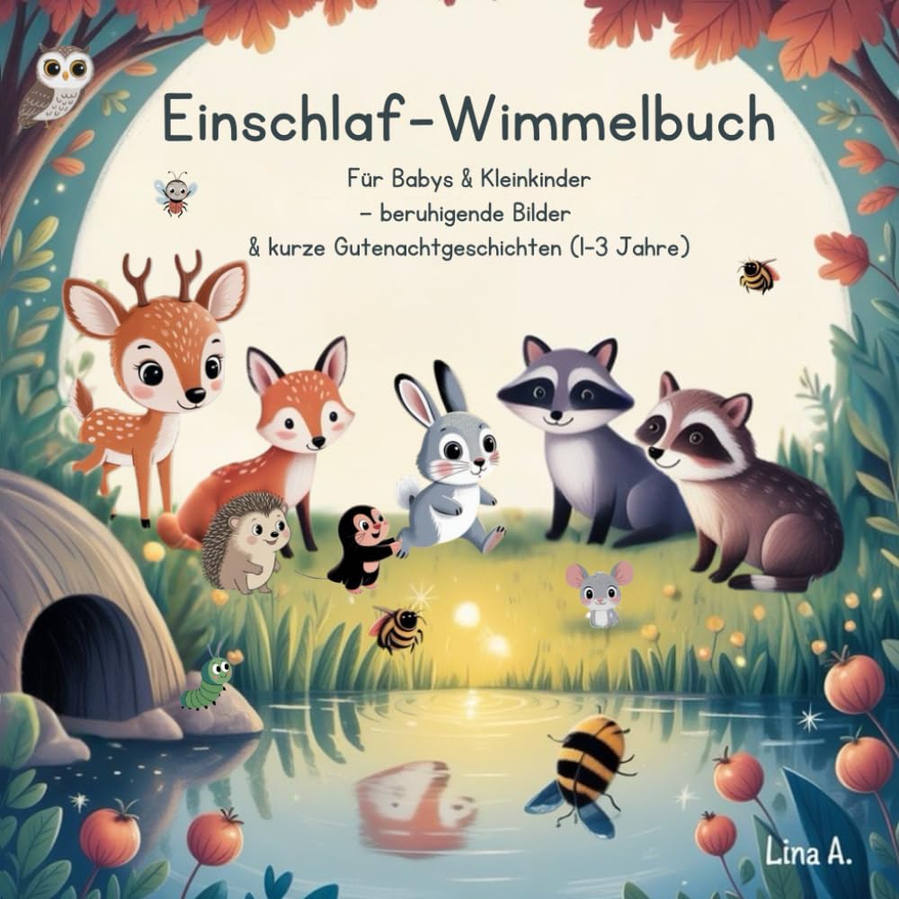 Einschlaf Wimmelbuch für Babys & Kleinkinder: Beruhigende Bilder & kurze Gutenachtgeschichten | Einschlafhilfe 1–3 Jahre (Die Einschlaf-Wimmelbuch-Serie: Sanfte Geschichten zum Träumen) Novels & Short Stories
