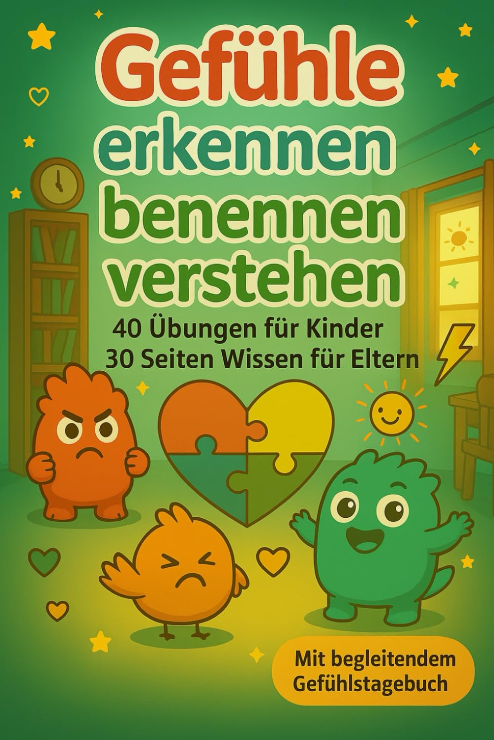 Gefühle benennen, erkennen und verstehen für Kinder inklusiv Pädagogikteil für Eltern: Gefühle Buch Kinder - Gefühlsmonster, Gefühlstagebuch & Gefühlskarten für Kinder ab 4 Jahre Non-fiction