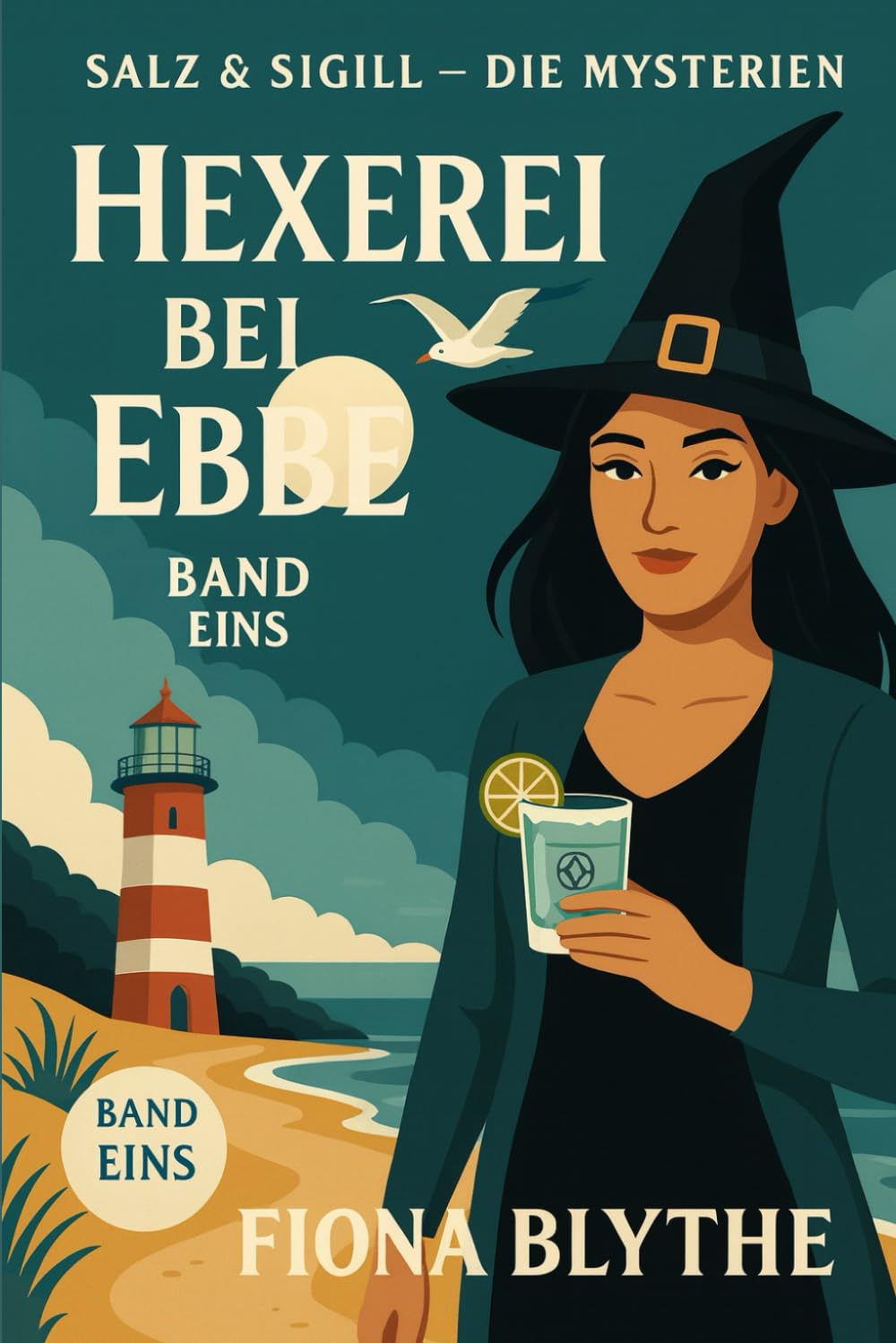 Hexerei bei Ebbe: Ein gemütlicher Küsten-Hexenkrimi, angesiedelt in einer Bar im Leuchtturm von Florida – mit einer sprechenden Möwe (Salz & Sigill – Die Mysterien, Band 1) Cosy Mystery & Humour