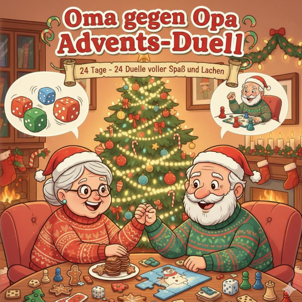 Oma gegen Opa – Das große Advents-Duellbuch: 24 Tage voller Rätsel, Spiele, Mal- & Logikaufgaben für Paare & Senioren | Lustiger Mitmach-Adventskalender mit Word Search, Tic-Tac-Toe, Shikaku & mehr Lifestyle