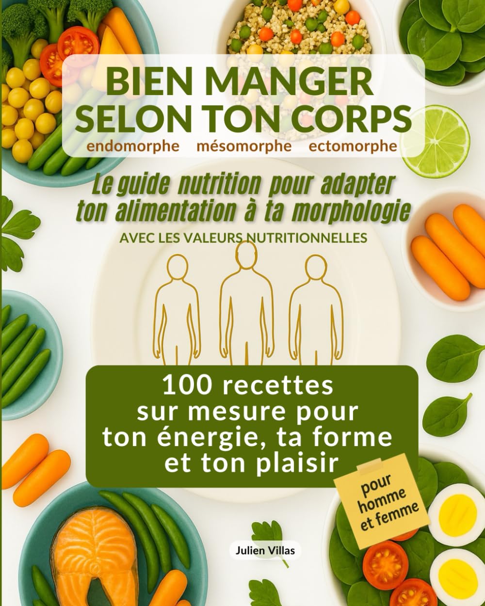 BIEN MANGER SELON TON CORPS - Le guide nutrition et 100 recettes pour adapter ton alimentation à ta morphologie: 100 recettes sur mesure pour ton ... les endomorphes, mésomorphes ou ectomorphes) book