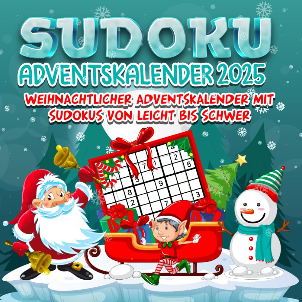 Sudoku Adventskalender 2025: Weihnachtlicher Rätselkalender jeden Tag mit 3 Sudokus von leicht bis schwer Lifestyle