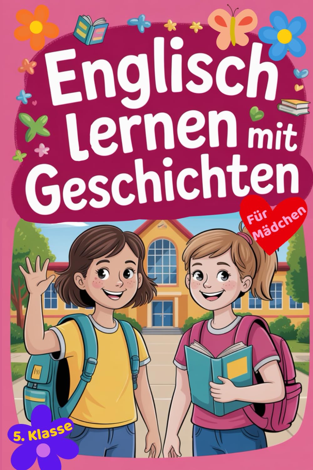Englisch lernen mit Geschichten: Das kreative Englisch Lernbuch für Mädchen in der 5. Klasse mit Vokabeln, Grammatik, Übungen und Malseiten Study Guides