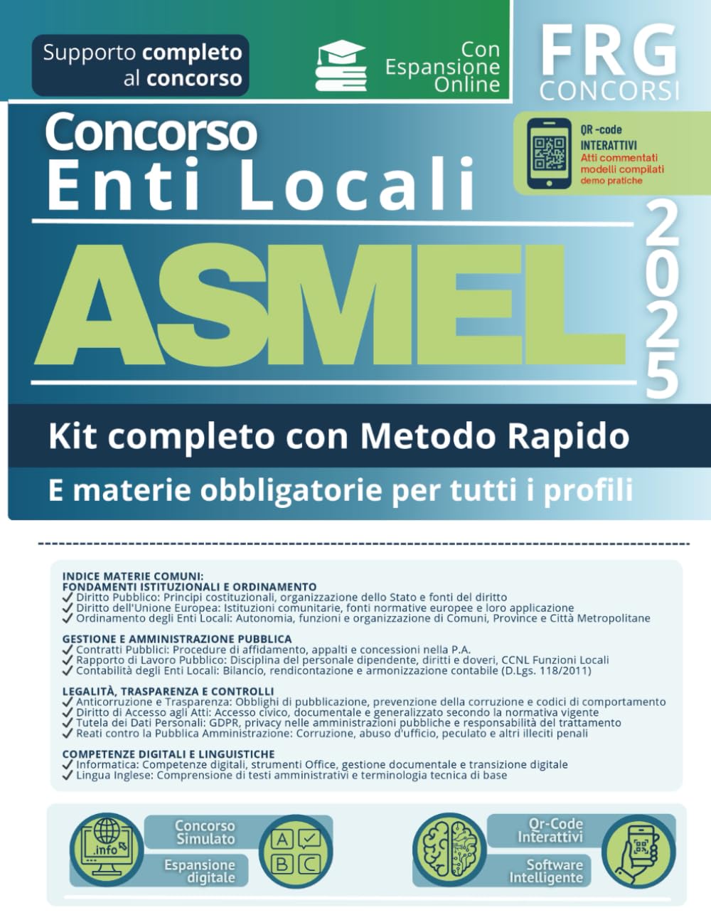 Asmel enti locali Concorso 2025 | Kit completo e aggiornato, con metodo rapido e materie obbligatorie per tutti i profili book