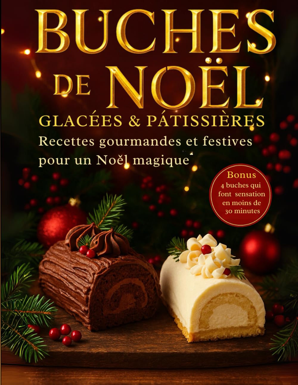 Recettes buches de Noël Glacées & Pâtissières. Gourmandes et Festives pour un Noël Magique. Bonus, 4 buches en moins de 30 minutes: Le livre ... : recettes classiques, modernes et glacées. book