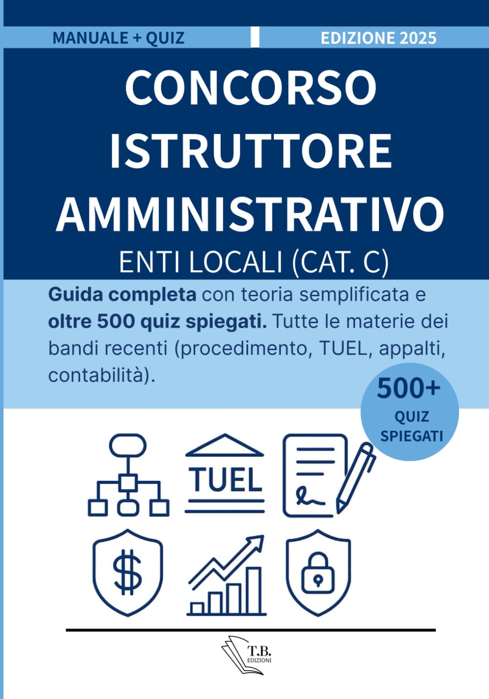 Concorso Istruttore Amministrativo Enti Locali (Cat. C): Guida completa con teoria semplificata e oltre 500 quiz spiegati. Tutte le materie dei bandi ... (procedimento, TUEL, appalti, contabilità) book