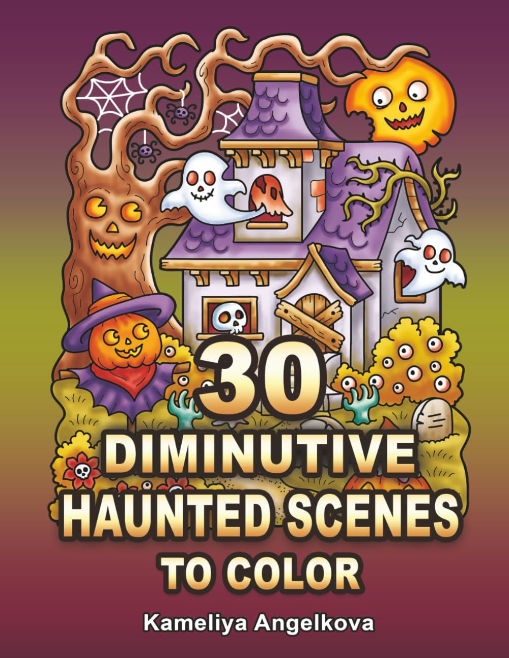 30 Diminutive Haunted Scenes to Color Hobbies & Crafts