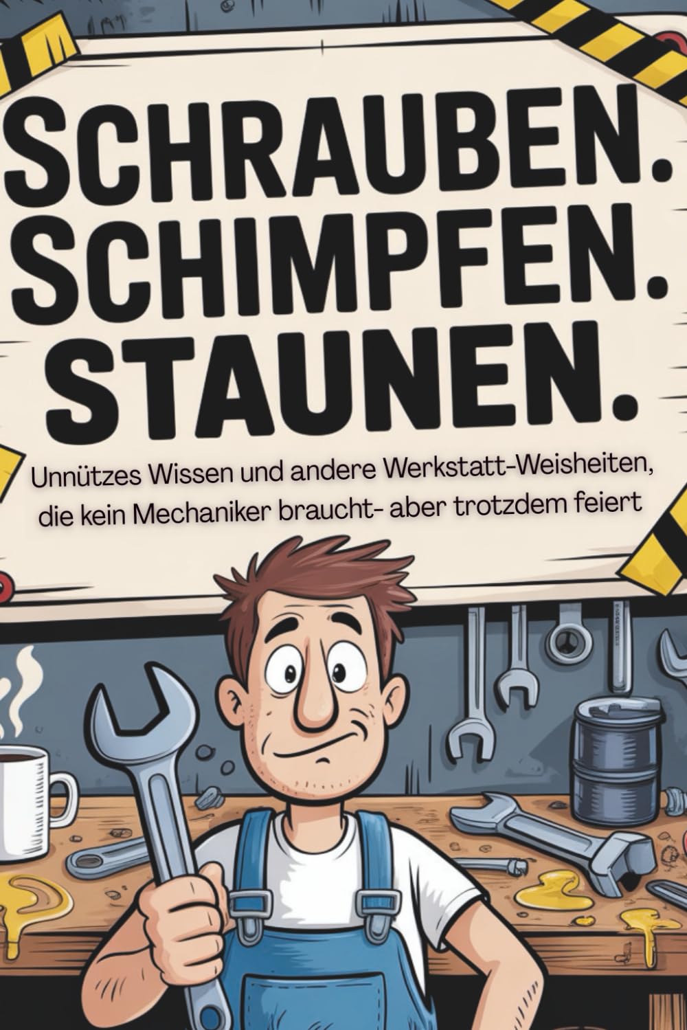 Schrauben. Schimpfen. Staunen.: Lustiges Werkstattbuch voller Sprüche, unnützem Wissen und Humor-das perfekte Geschenk für Mechaniker, Schrauber und Männer mit Öl im Blut. Humour & Satire