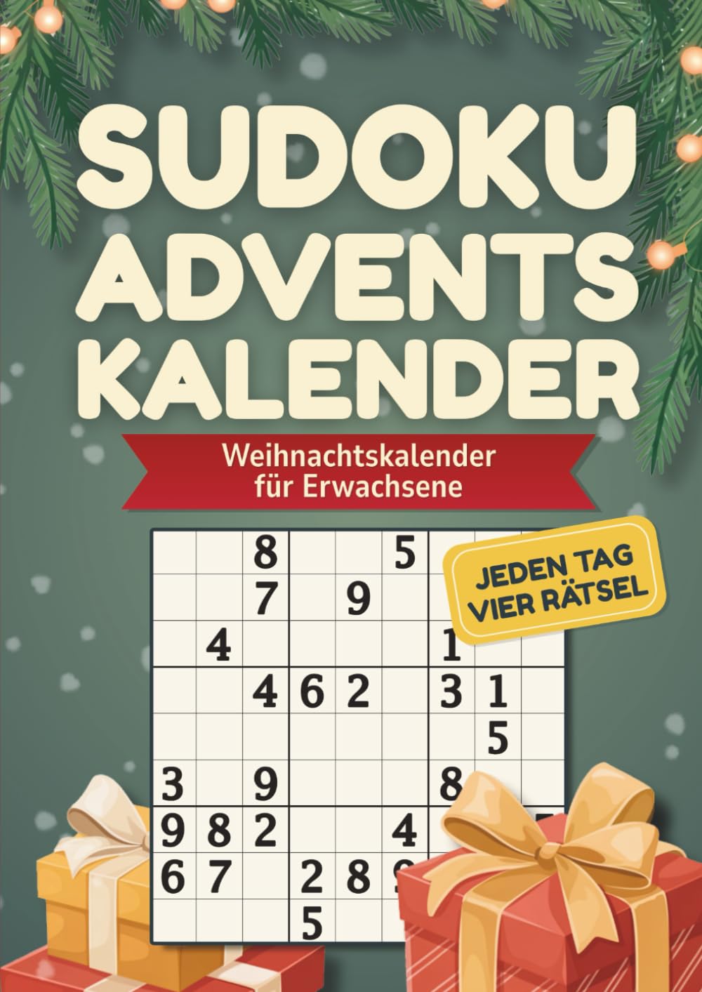 Sudoku Adventskalender für Erwachsene & Senioren A4 - Großdruck: Sudoku-Weihnachtskalender für Erwachsene - 96 Rätsel in großer, gut lesbarer Schrift Lifestyle