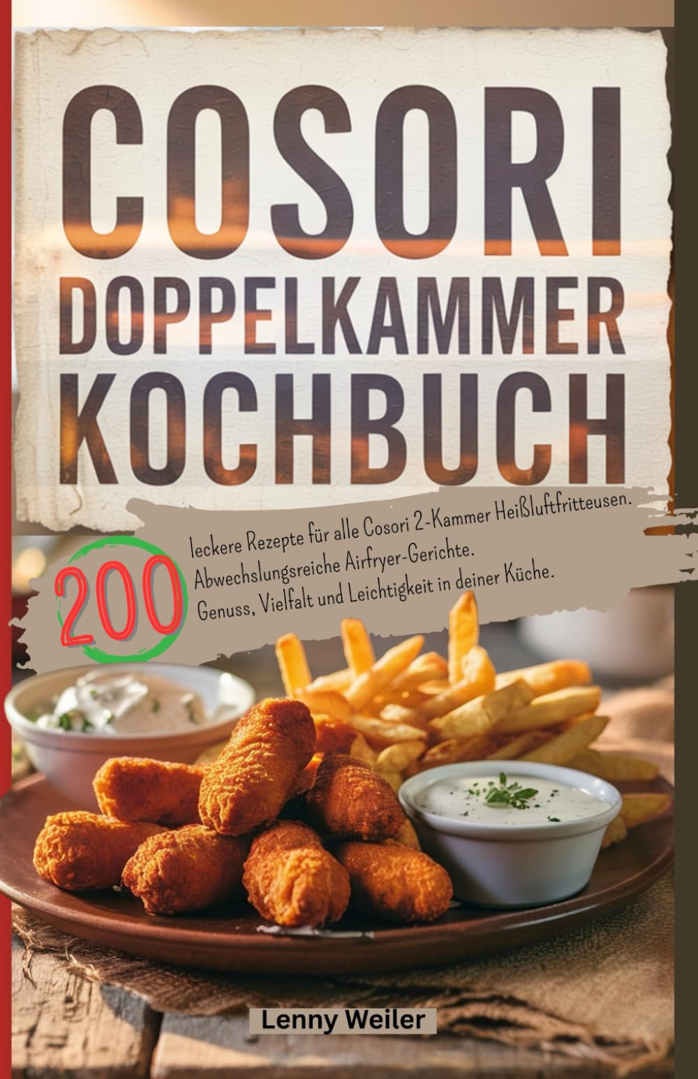Cosori Doppelkammer Kochbuch: 200 leckere Rezepte für alle Cosori 2-Kammer Heißluftfritteusen. Abwechslungsreiche Airfryer-Gerichte. Genuss, Vielfalt und Leichtigkeit in deiner Küche. Cooking & Enjoying
