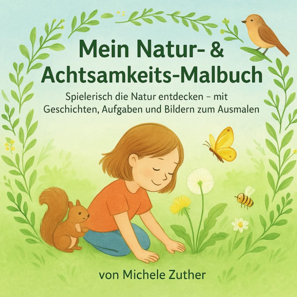 Mein Natur- & Achtsamkeits-Malbuch, Spielerisch die Natur entdecken mit Geschichten, Aufgaben und Bildern zum Ausmalen: Mit 13 Naturgeschichten, ... ab 5 Jahren zum Staunen, Lernen & Entspannen Non-fiction