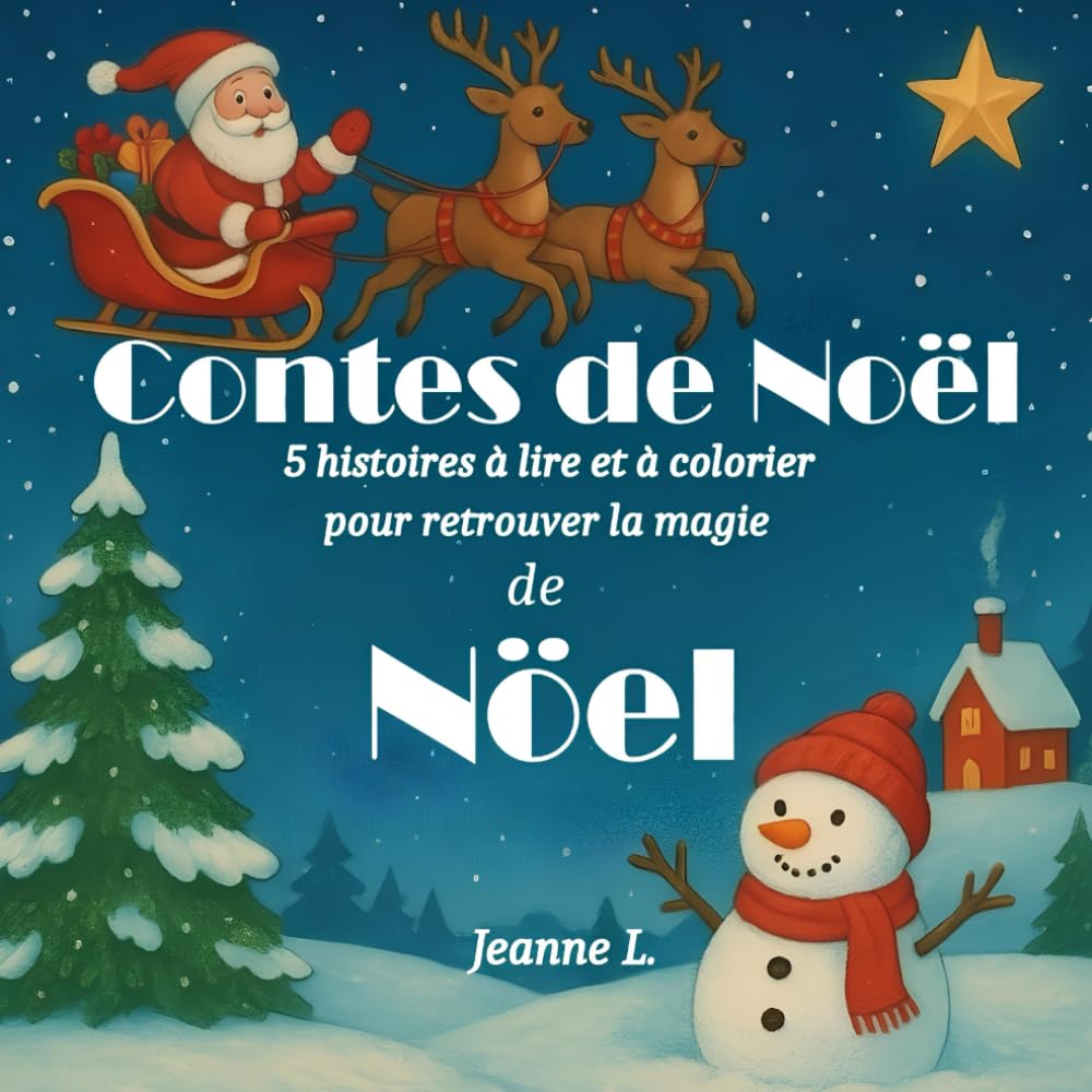 Contes de Noël: Cinq histoires à lire et à colorier pour retrouver la magie Noël. book