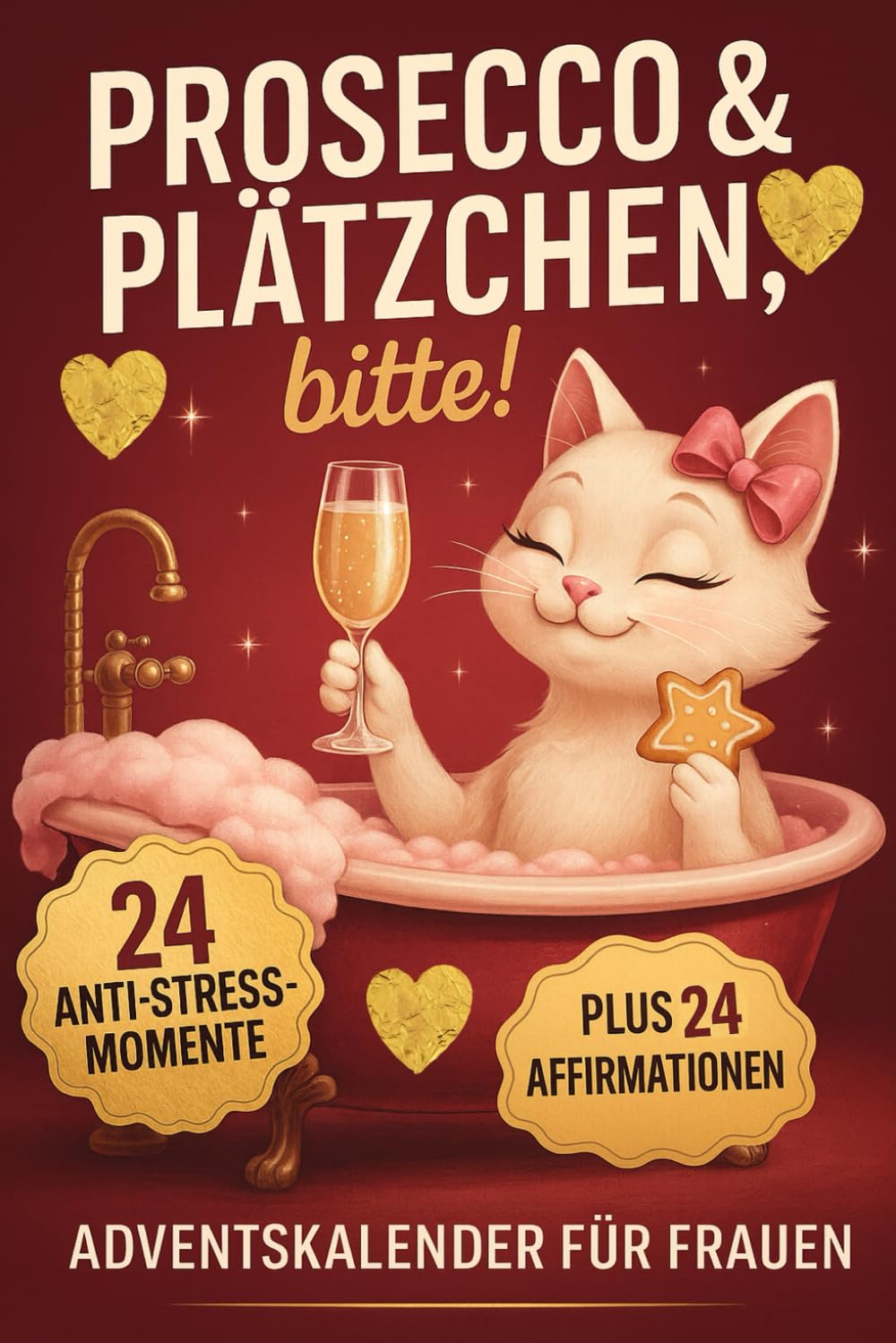 Prosecco & Plätzchen, bitte!: Adventskalender für Frauen: 24 Anti-Stress-Momente & 24 Power-Affirmationen für mehr Entspannung, Achtsamkeit & Selfcare ... für Freundin, Mama, Schwester oder Kollegin. Lifestyle