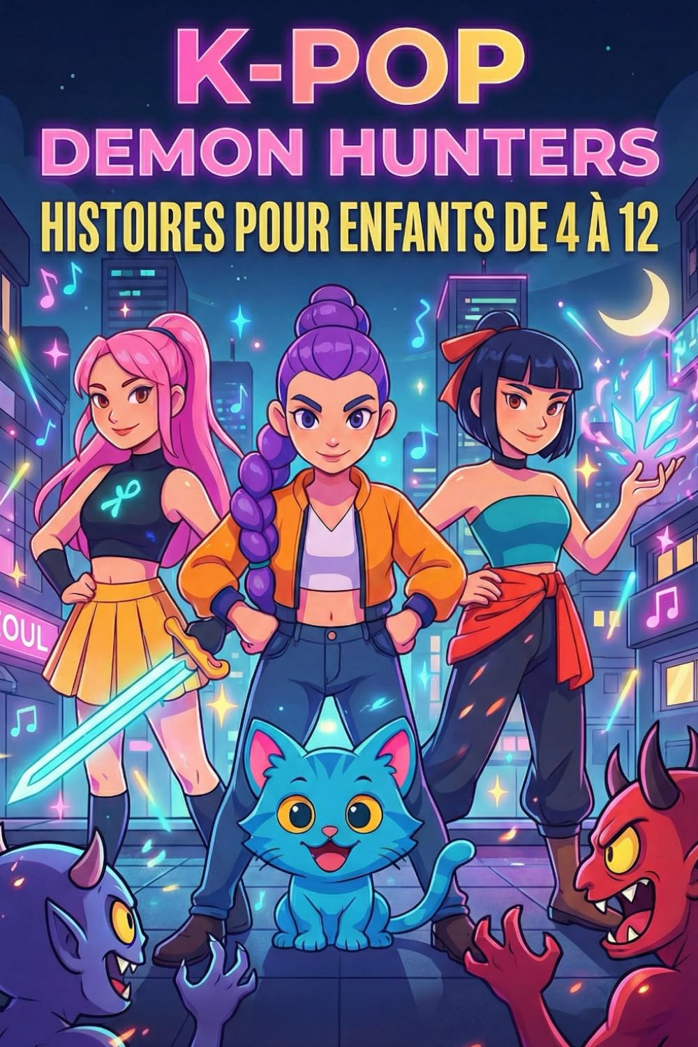 K-POP DEMON HUNTERS HISTOIRES POUR ENFANTS DE 4 À 12: Une histoire de courage, d’amitié et de mélodies capables de changer le destin du monde Comics & Mangas