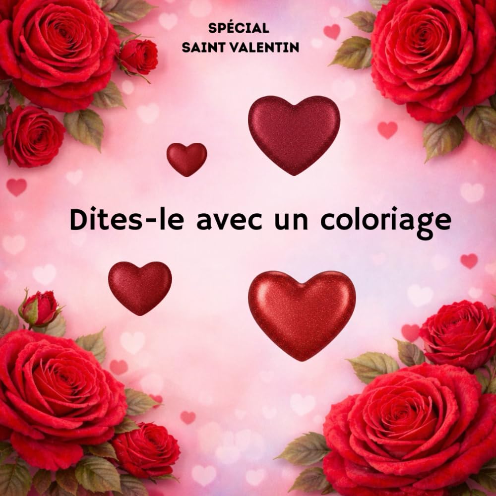coloriages adultes adolescents Saint Valentin amoureux: Dites-le avec un coloriage book
