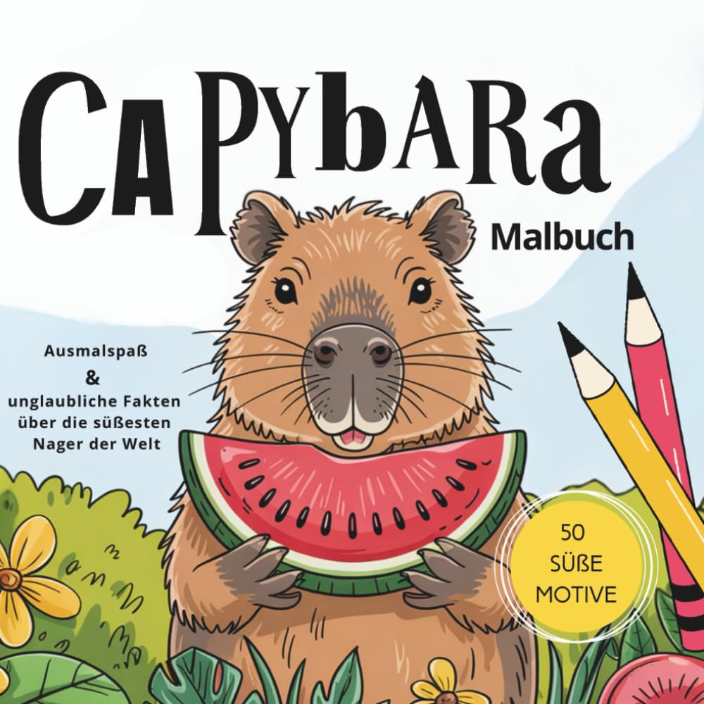 Capybara Malbuch | 50 Seiten Ausmalspaß & unglaubliche Fakten über die süßesten Nager der Welt Non-fiction