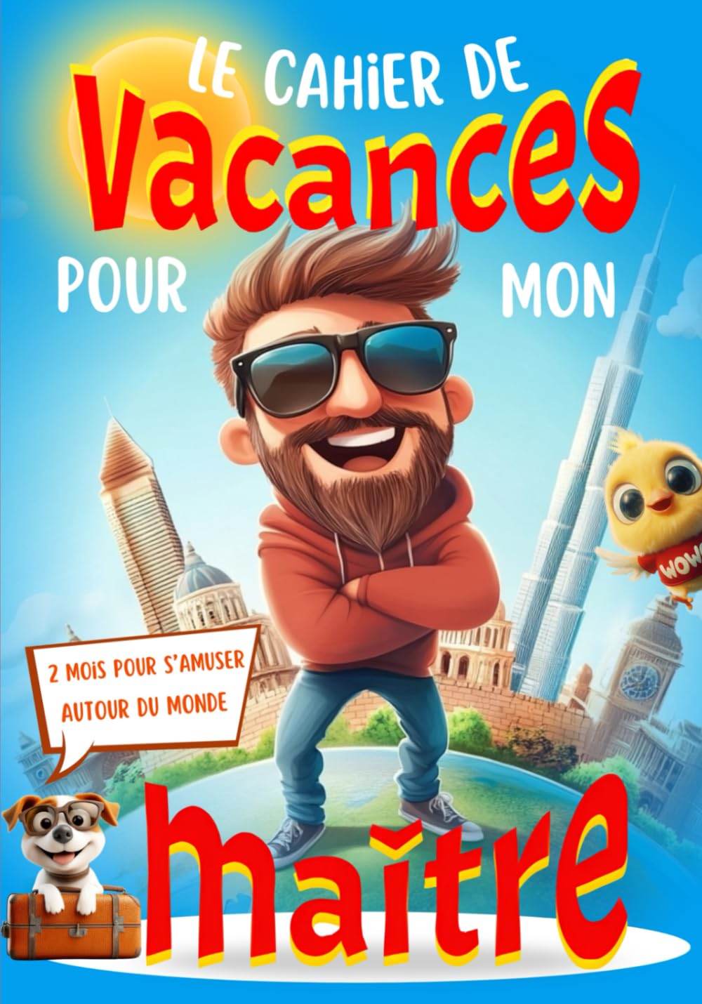 Le Cahier de Vacances pour mon Maître / 2 mois pour s'amuser autour du monde: Cadeau Maître d'école remerciement / existe pour ATSEM, Maîtresse, AESH / Version couleur book