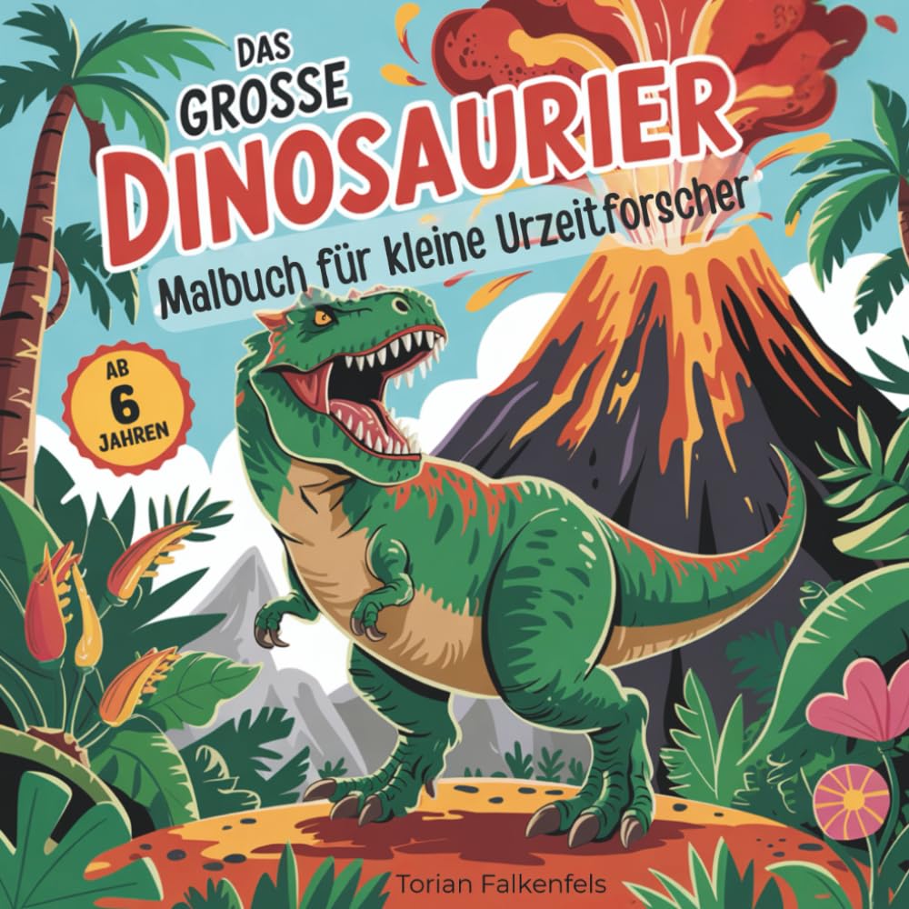 Das grosse Dinosaurier Malbuch für kleine Urzeitforscher: 51 Malvorlagen für Jungs und Mädchen ab 6 Jahren Business & Technology