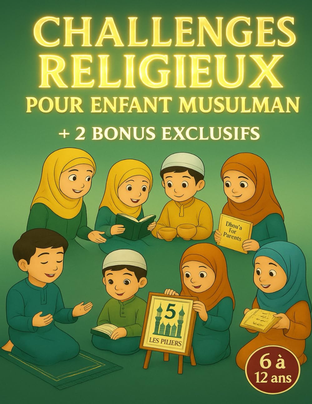Challenges Religieux pour Enfant Musulman: 30 défis spirituels, ludiques et éducatifs pour renforcer la foi des enfants musulmans de 6-12 ans et découvrir l’islam avec plaisir. Avec 2 bonus exclusifs book