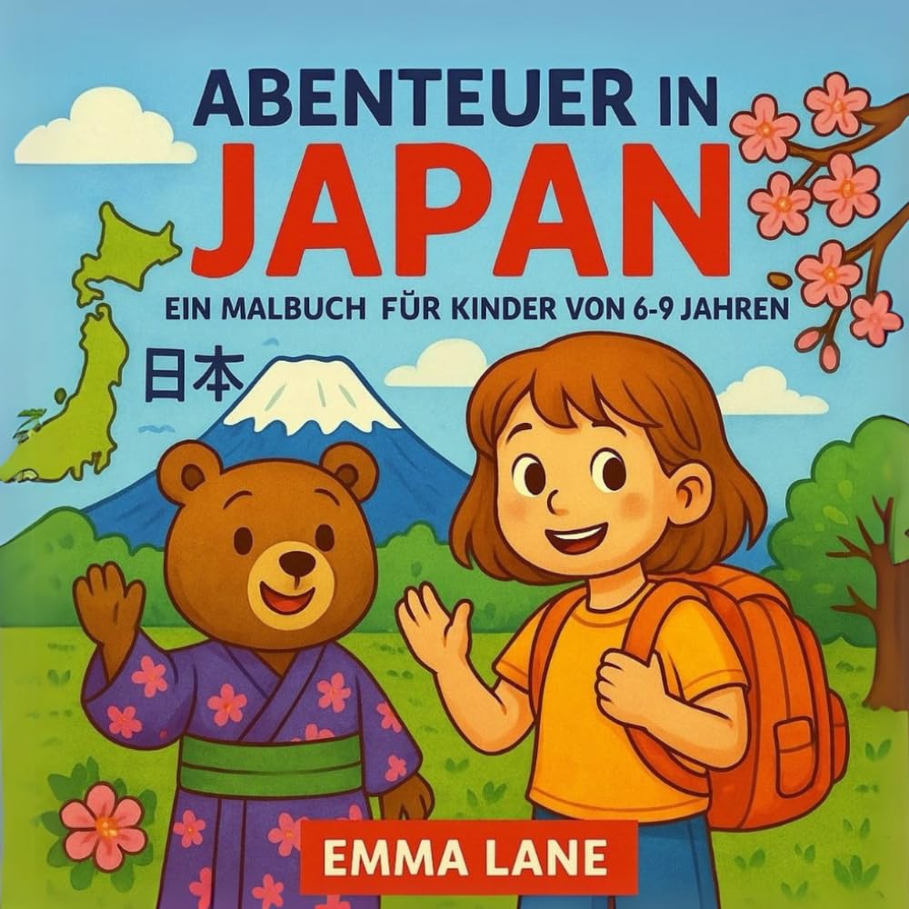 Abenteuer in Japan – Das große Ausmal- und Lernbuch für Kinder von 6–9 Jahren: Japanische Wörter, Kultur und Ausmalspaß entdecken (Abenteuer mit Mia und Benny) Foreign Languages ​​& Dictionaries