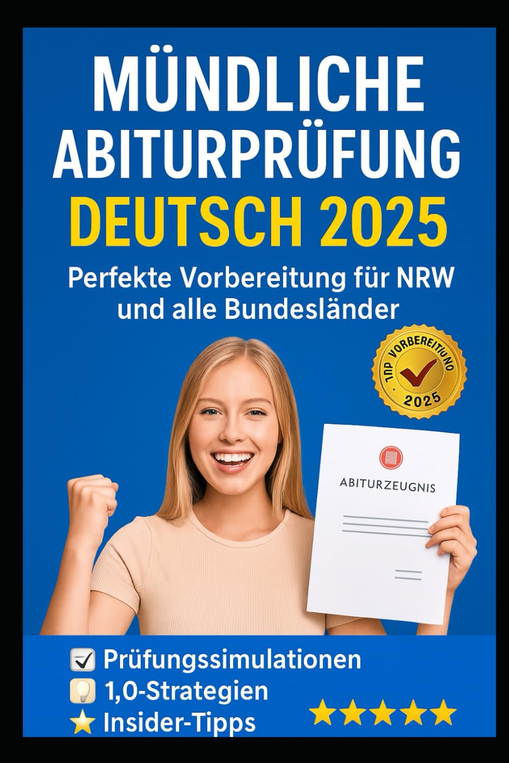 Mündliche Deutsch-Abiturprüfung 2025: Die perfekte Vorbereitung für 1,0: Mit vollständigen Übungssimulationen, Musterantworten,& Insider-Tipps für alle Bundesländer – Schnell, Sicher und Erfolgreich! Study Guides