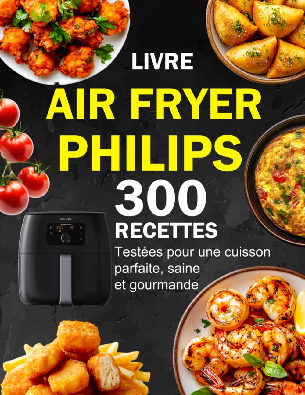 Livre Air Fryer Philips: 300 Recettes testées pour une cuisson parfaite, saine et gourmande book