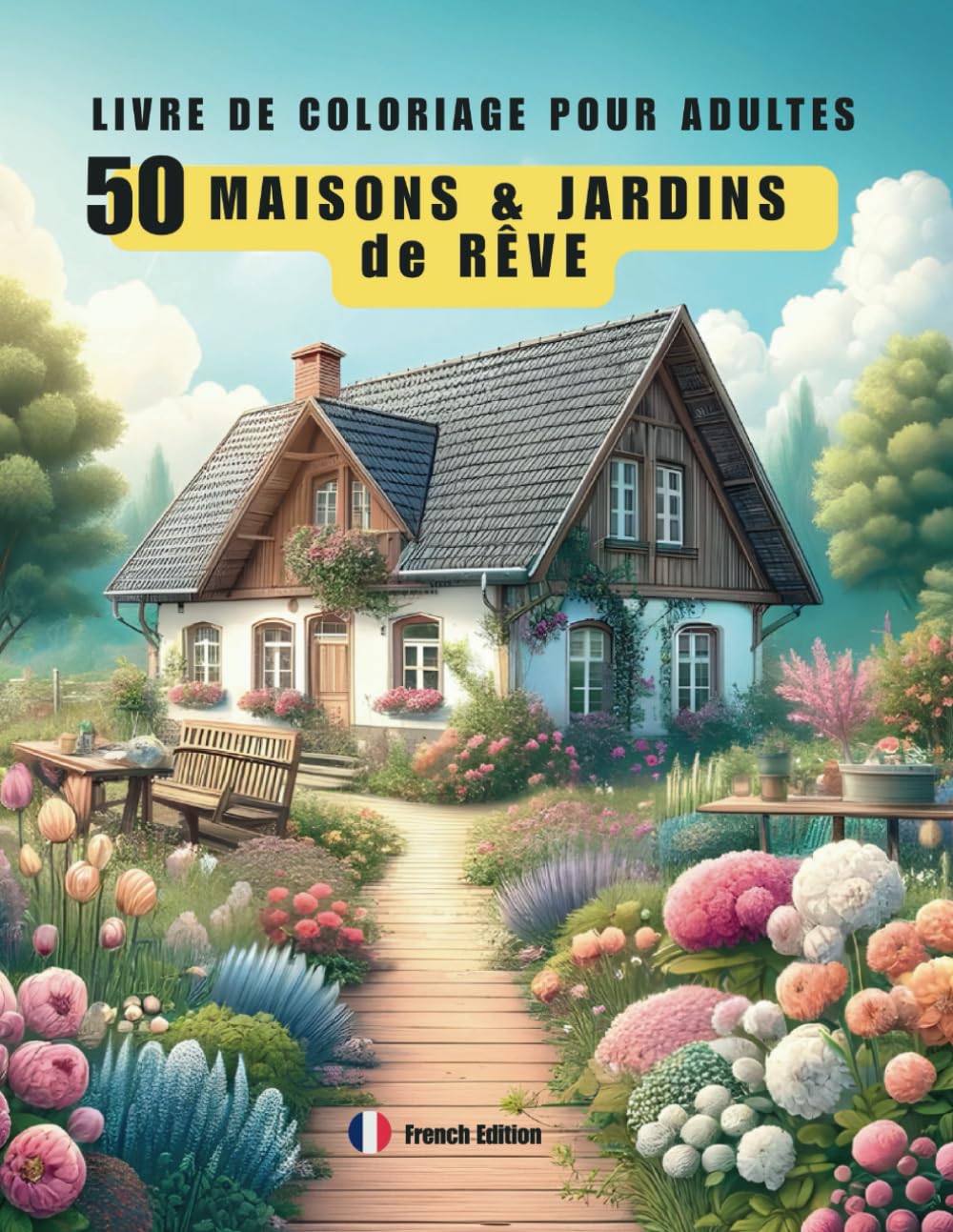 50 Maisons et Jardins de Rêve: Livre de Coloriage pour Adultes book