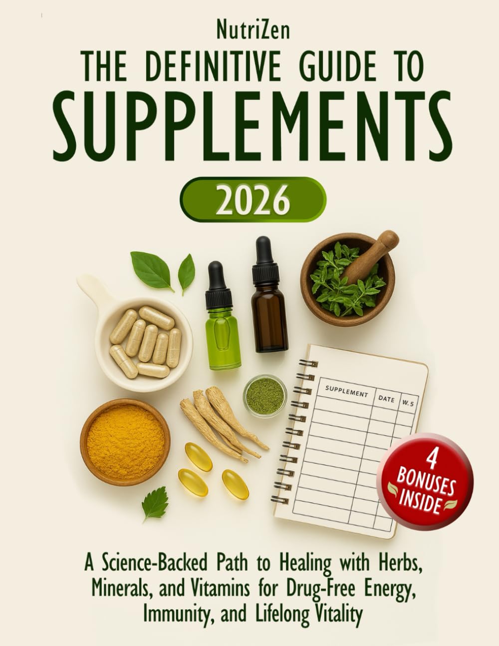 The Definitive Guide to Supplements: A Science-Backed Path to Healing with Herbs, Minerals, and Vitamins for Drug-Free Energy, Immunity, and Lifelong Vitality Health, Nutrition & Fitness