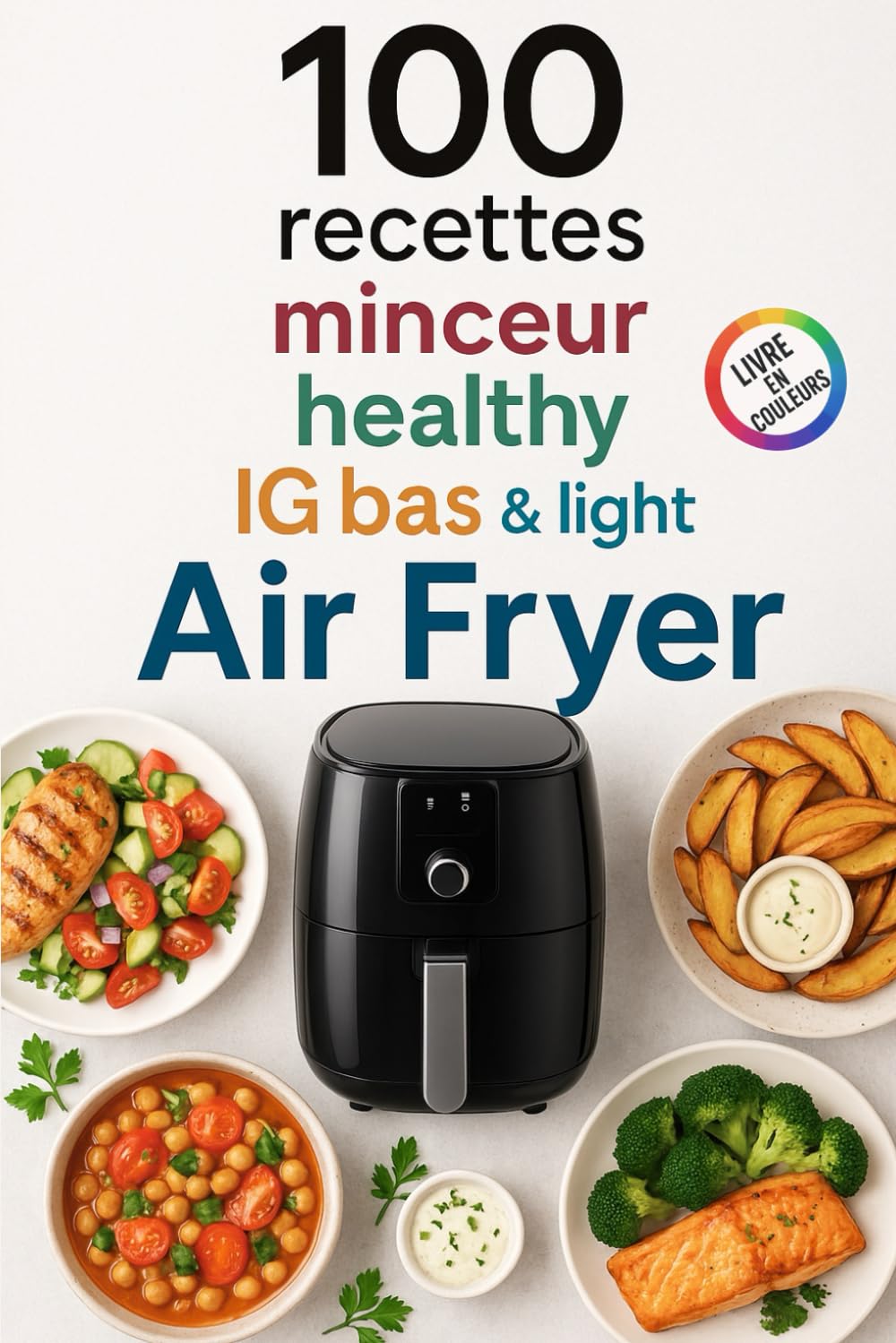 100 recettes minceur, healthy, IG bas & light – Air Fryer: Un livre en couleur avec des plats simples, rapides et équilibrés pour cuisiner sainement avec votre Air Fryer book