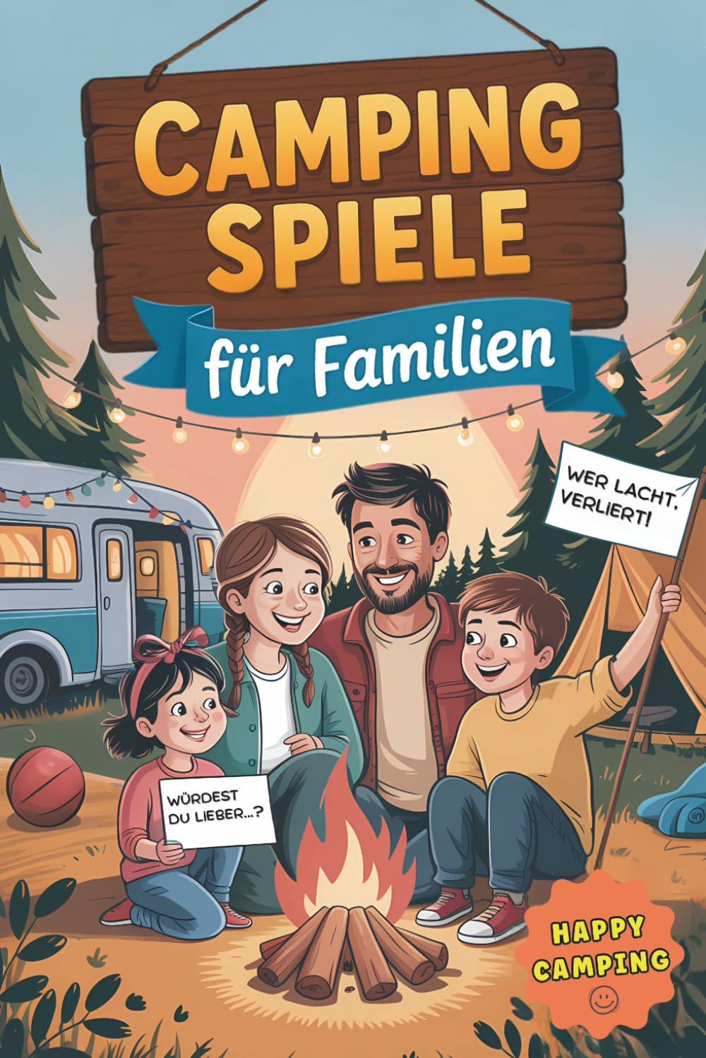 Camping Spiele für Familien – 65 Spiele für drinnen & draußen: Mit Teamspaß, Rätseln & verrückten „Würdest du lieber..?“ Fragen – das Mitmachbuch für echte Camper Travel Guides