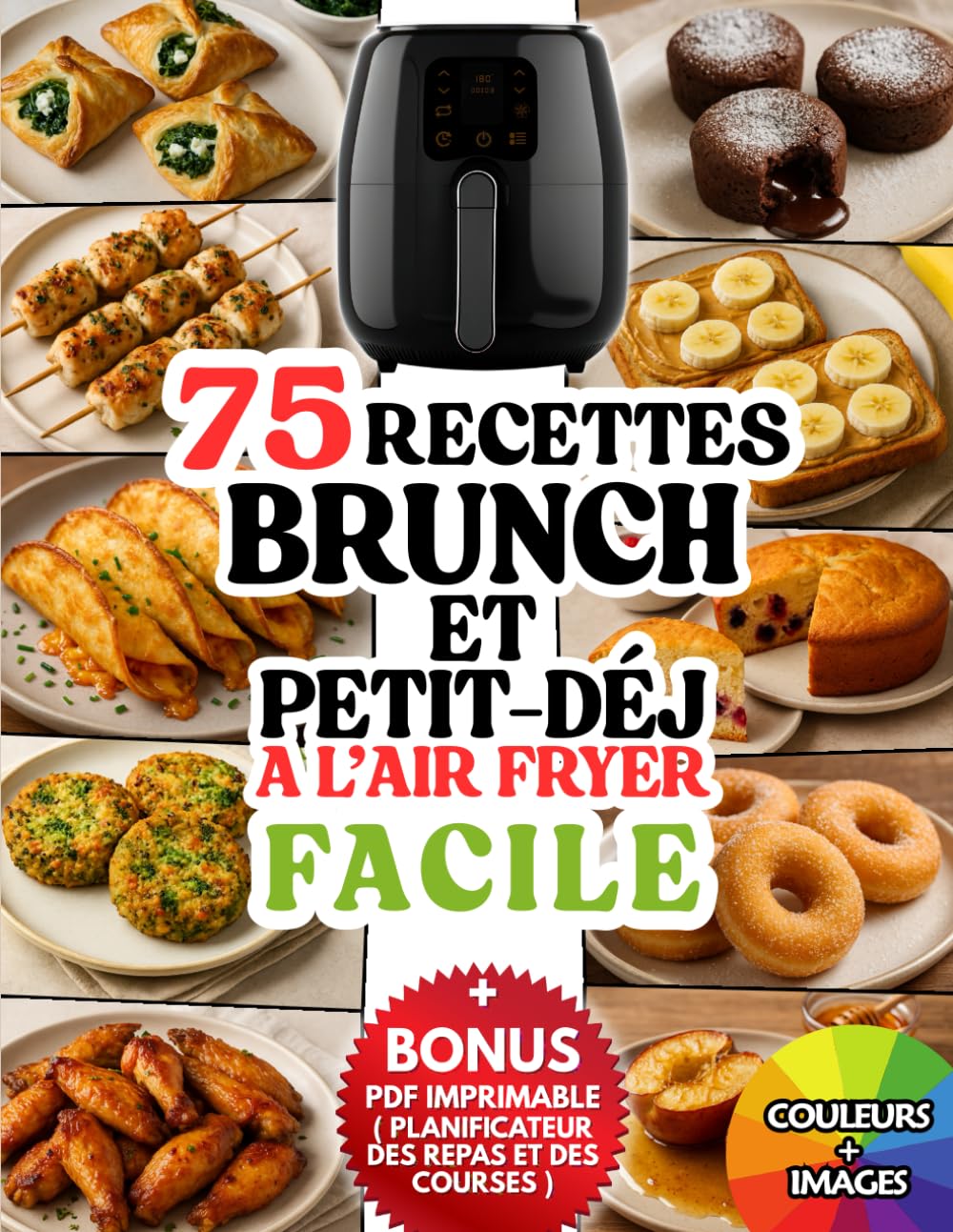 75 recette brunch et petit-déj air fryer facile: 75 brunchs & petits-déjeuners sains pour Air Fryer Ninja, Moulinex, 2L ou 8L – IG bas , Sans sucre, faciles & végétariens book