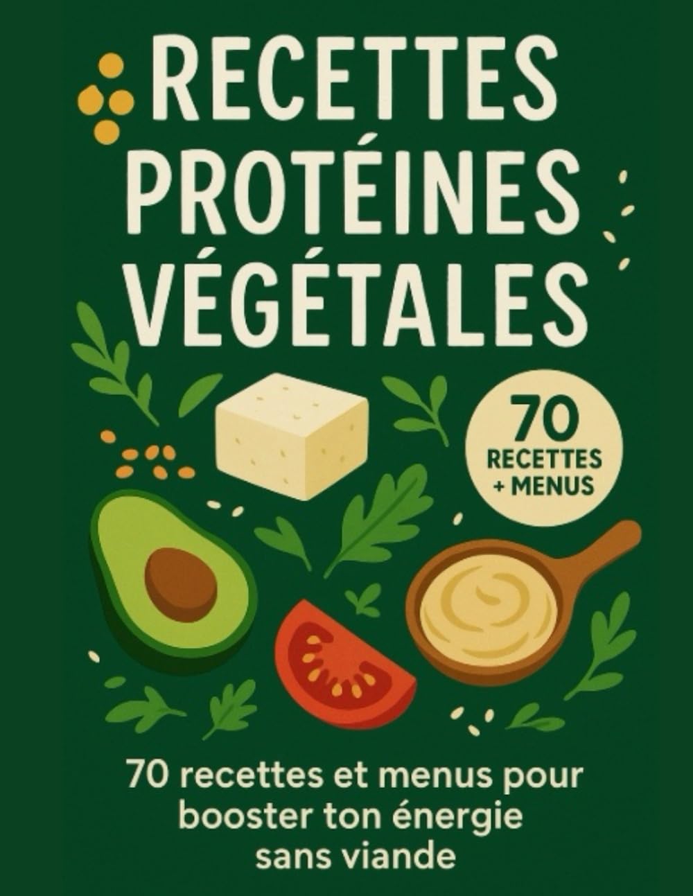 Recettes Protéines Végétales – 70 recettes et menus pour booster ton énergie sans viande: Des idées savoureuses, 100 % végétales, riches en protéines book