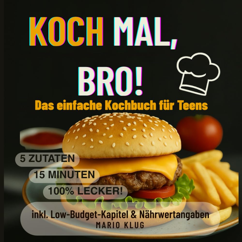 Koch Mal, Bro! Das einfache Kochbuch für Teens: 5 Zutaten, 15 Minuten, 100% lecker! inkl. Low-Budget-Kapitel & Nährwertangaben Cooking & Enjoying
