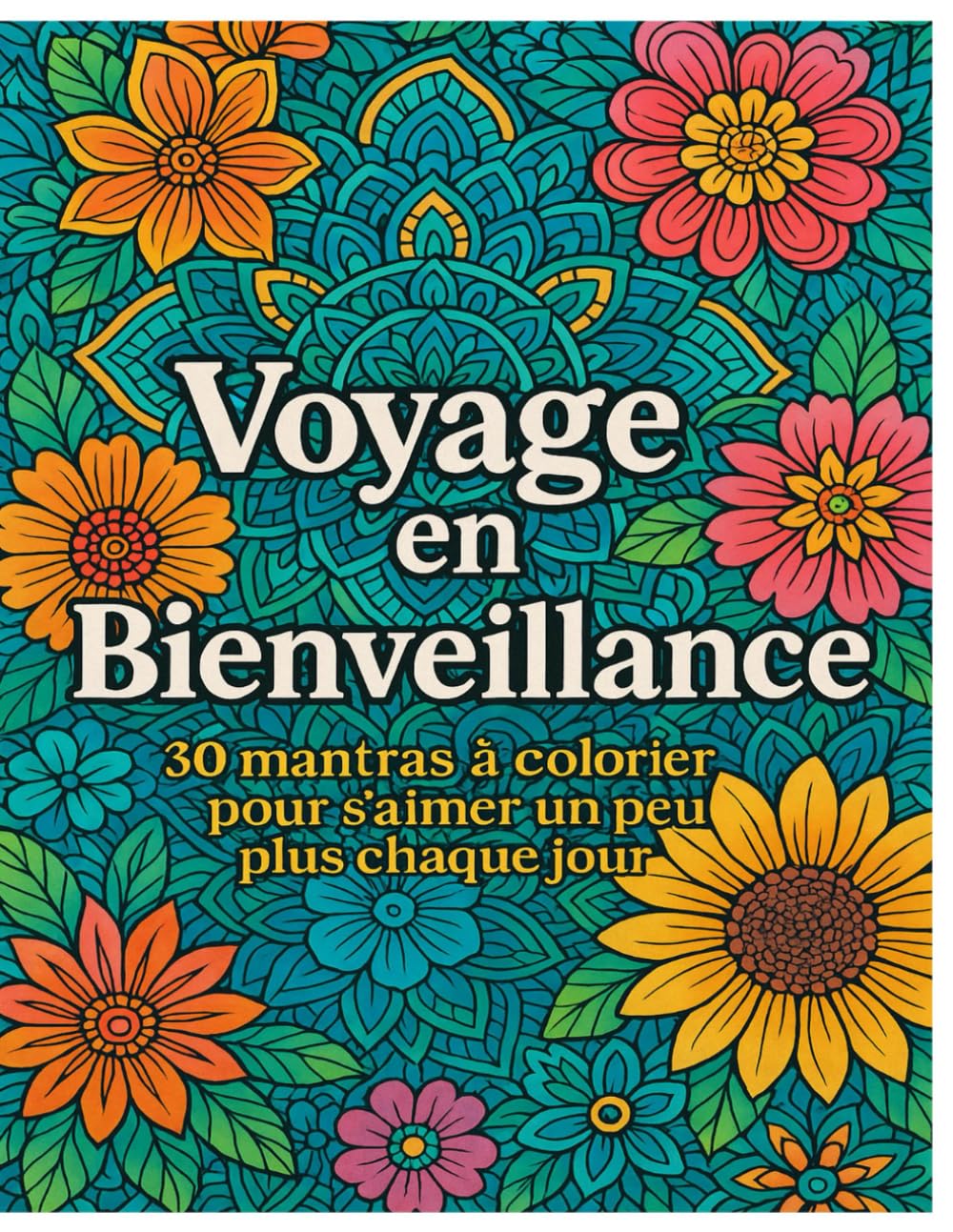 Voyage en Bienveillance: 30 mantras à colorier pour s’aimer un peu plus chaque jour book