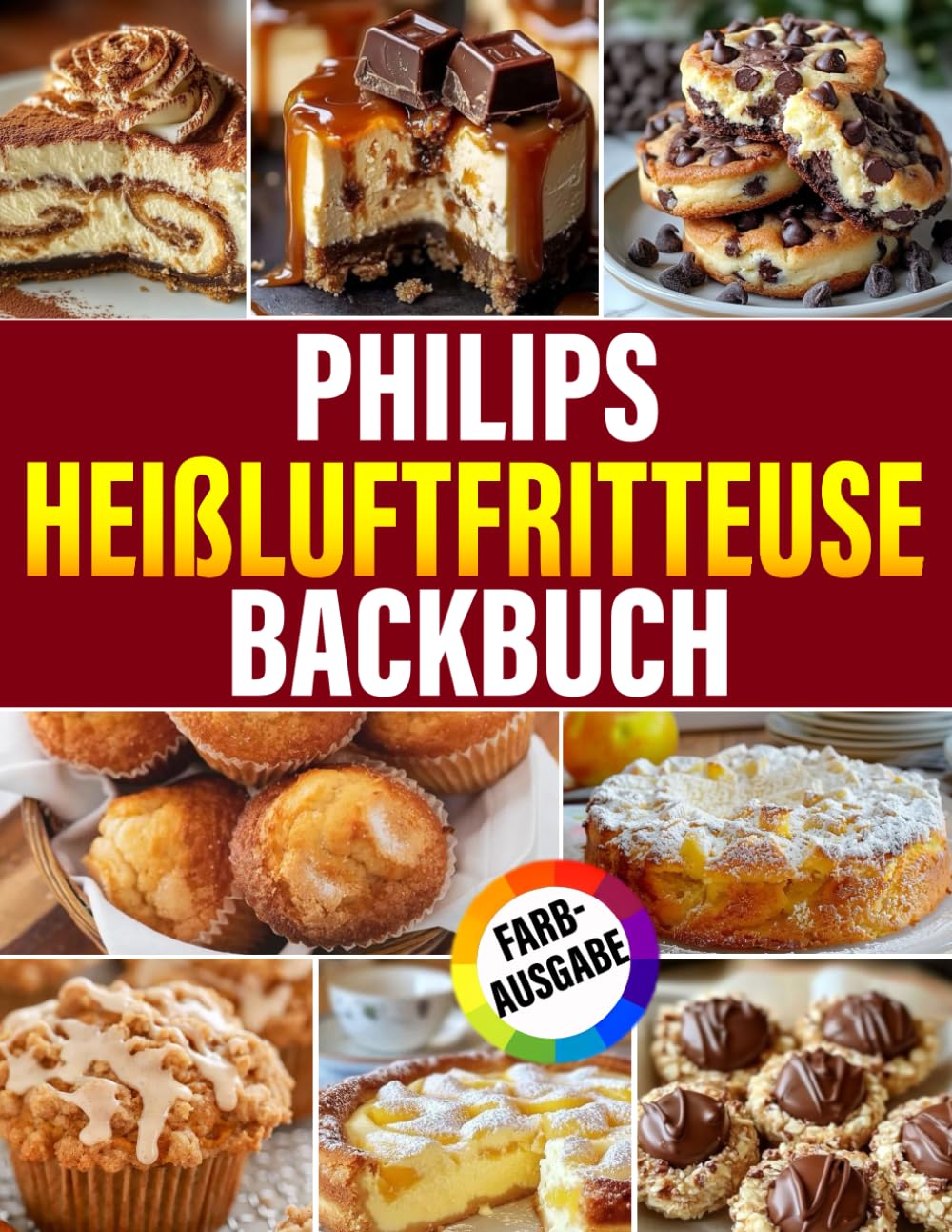 Philips Heißluftfritteuse backbuch |FARBAUSGABE|: Backen macht Spaß! Mit über 100+ Rezepten von Kuchen, Cookies und Brownies bis hin zu Muffins, Puddings & mehr (inkl. Bonus) Cooking & Enjoying