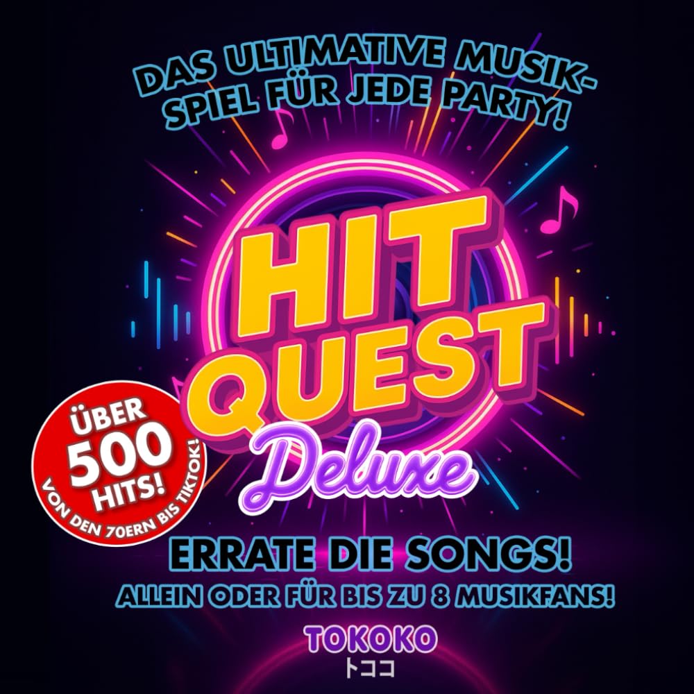 Hit Quest Deluxe – Das Musik-Partyspiel für Erwachsene & Familien: Über 500 Songs erraten per QR-Code - Ideal für Reisen, Autofahrten & als Geschenk (Hit Quest – Die Musikspiel-Reihe, Band 1) Lifestyle