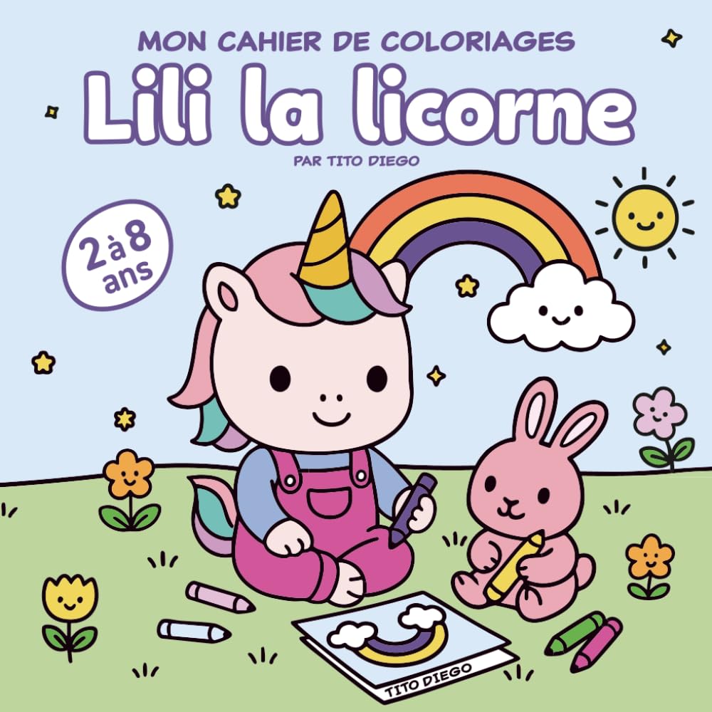 Cahier de coloriages - Lili la licorne book