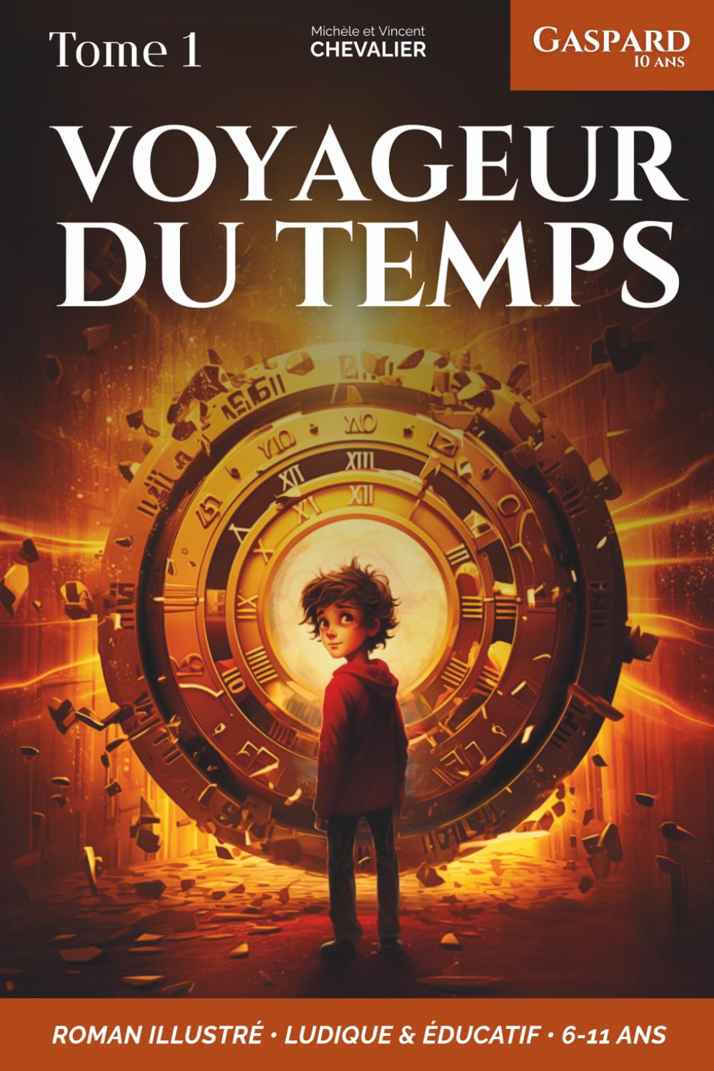 Gaspard, 10 ans, voyageur du temps: Une aventure fantastique à travers les âges, illustrée, éducative et ludique, pour les 6-11 ans ! Préhistoire - Renaissance - Égypte antique - Japon féodal Manga