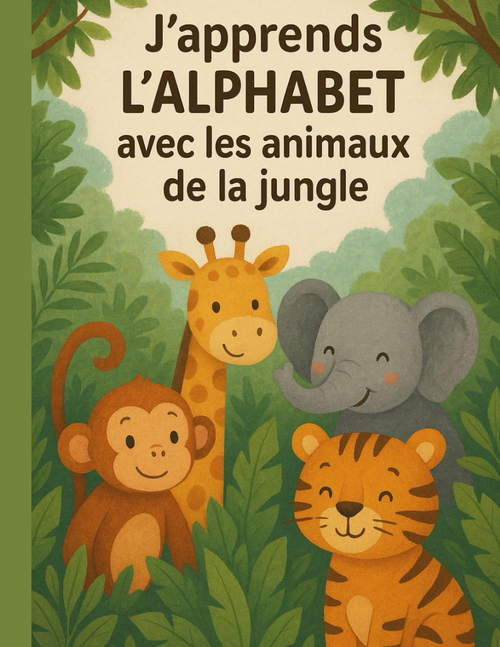 J'apprends l'alphabet avec les animaux de la jungle ! apprentissage de l'alphabet pour les petits avec les animaux de la jungle à colorier book
