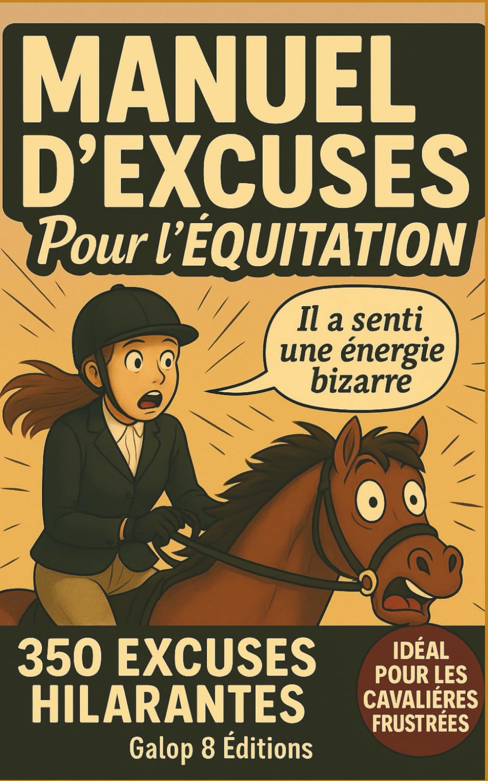 LE MANUEL D’EXCUSES POUR L’ÉQUITATION: 350 raisons (plus ou moins crédibles) de justifier l’impossible à cheval- humour garanti pour hommes, femmes et adolescents book