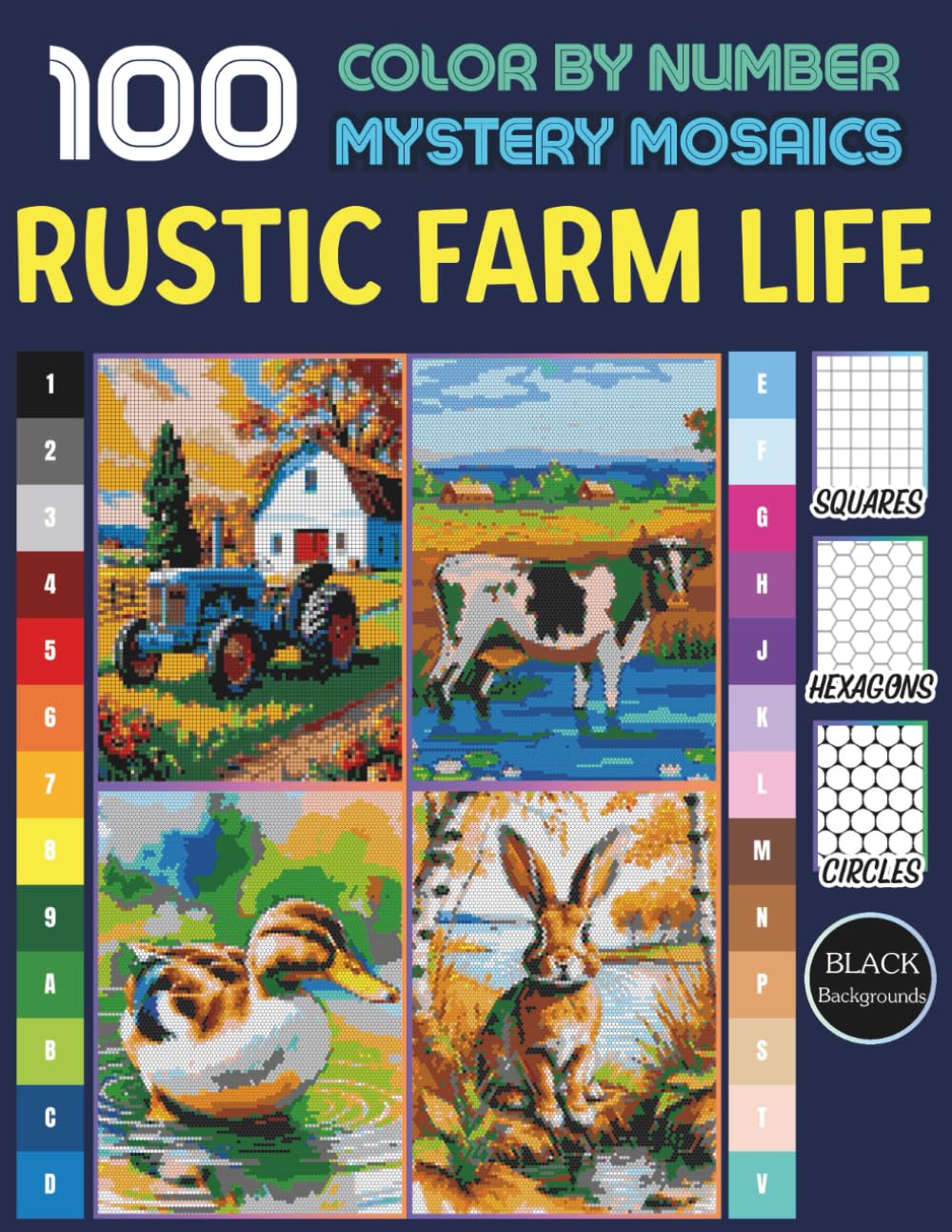 100 Pages of Rustic Farm Life Color by Number for Adults: Mystery Pixel Art Coloring with Country Animals & Barn Scenes Hobbies & Crafts