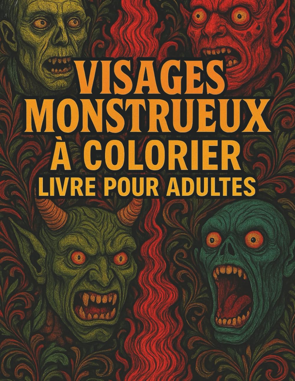 Visages Monstrueux – A Colorier Livre Pour Adultes book