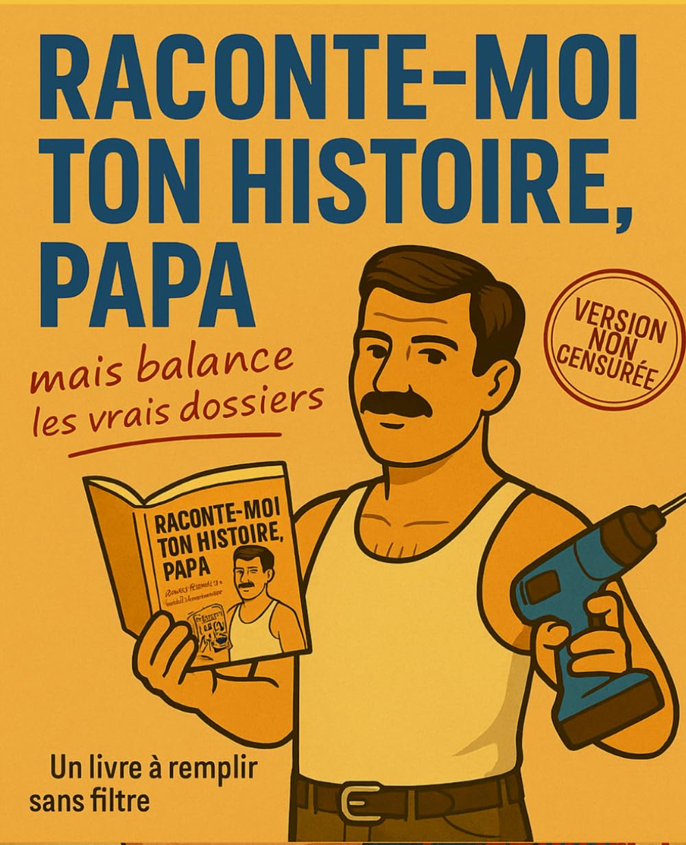 RACONTE-MOI TON HISTOIRE, PAPA: mais balance les vrais dossiers | Idée cadeau originale et drôle à compléter pour Fête des Pères, Anniversaire, Noël book