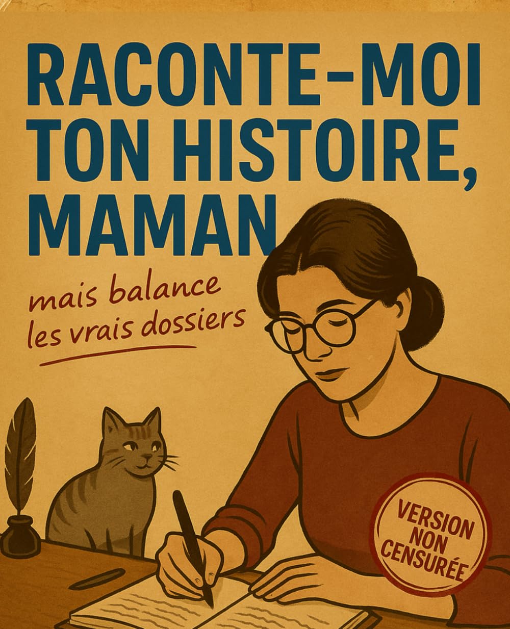RACONTE-MOI TON HISTOIRE, MAMAN: mais balance les vrais dossiers | Idée cadeau originale et drôle à compléter pour Fête des Mères, Anniversaire, Noël book