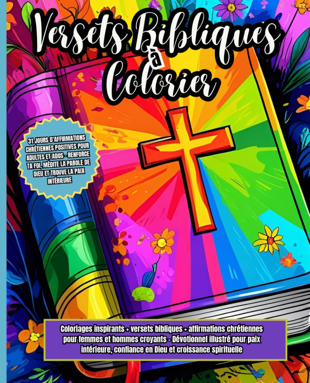 Versets Bibliques à Colorier : 31 Jours d’Affirmations Chrétiennes Positives pour Adultes et Ados: Coloriages inspirants + versets bibliques + ... – Dévotionnel illustré pour paix intérieure book